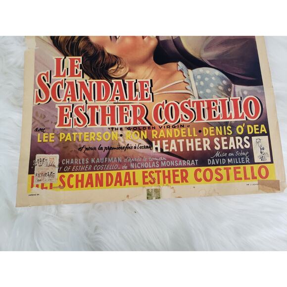 RARE BELGIAN VINTAGE ORIGINAL The‎ Golden Virgin Joan Crawford movie poster - Picture 3 of 10